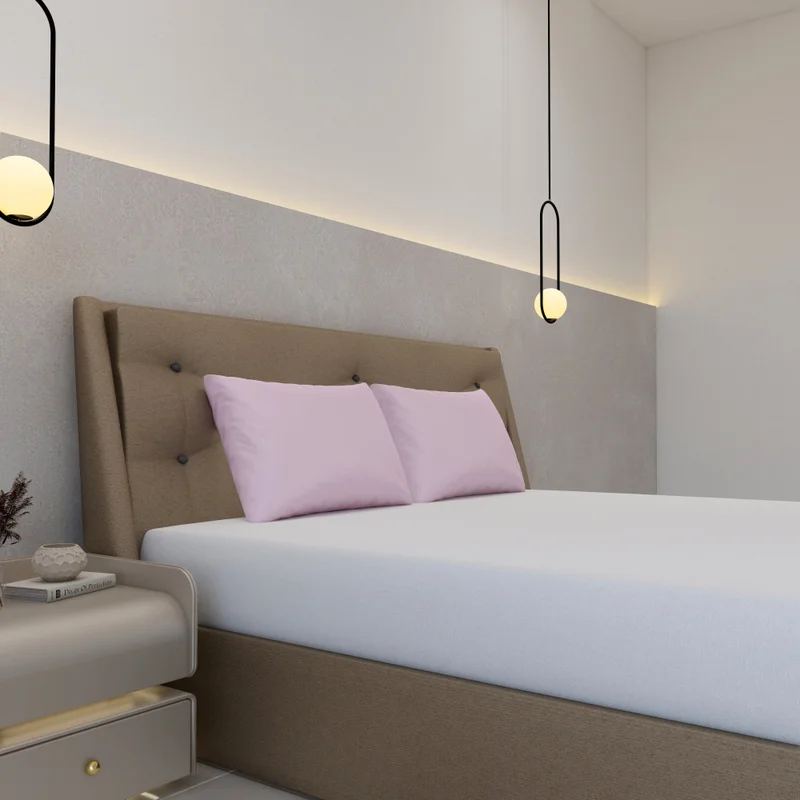 بونتو طقم غطاء وسادة ساتان إيطالي مريح بنسيج  خيط إمبريال قطعتين